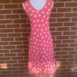 Anne Klein Pink and White Midi Dress